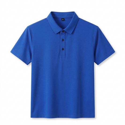 Royal Blue Pique Cotton Polo Shirt
