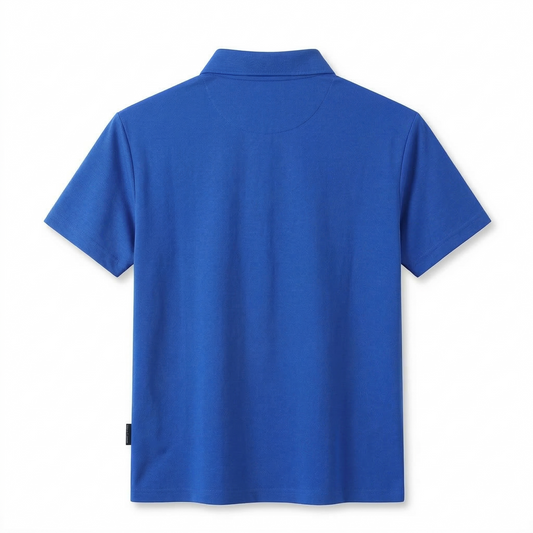 Royal Blue Pique Cotton Polo Shirt